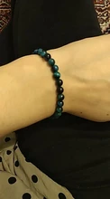 . De alta calidad azul Buda Ojo de Tigre brazaletes con piedras naturales cuentas elasticidad de la cuerda de los hombres pulsera de las mujeres