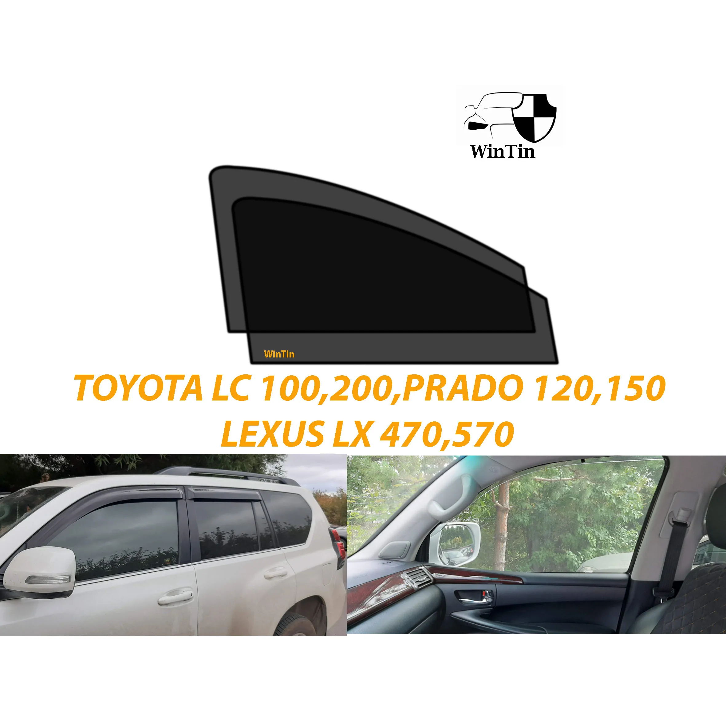 Каркасная тонировка (авто-шторки)противомоскитные шторки на Toyota Land Cruiser 200 LC Prado