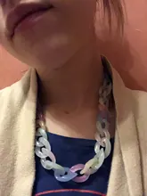 Unids/lote de 5-50 unidades/lote, Color mezclado acrílico, giro plano, ovalado, anillo abierto, Conector de cuentas, collares y pulseras para fabricación de cadena de enlace, cadena colorida