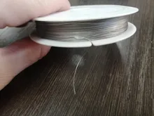 Cuerda de alambre de Color dorado/acero de alta calidad, 1 rollo, 0,3, 0,38, 0,45, 0,5, 0,6, 0,7, 0,8mm, accesorios de hilo de abalorios hechos a mano, joyería DIY