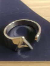 Anillo con apertura ajustable iniciales del nombre para mujer, ancho hueco, grueso, letras de A-Z, 3 colores, Metal, alfabeto, fiesta, joyería