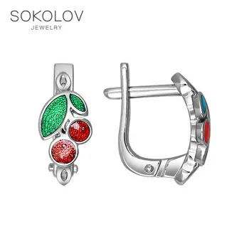 Baby drop earrings with stones with cherry SOKOLOV fashion jewelry silver 925 women's/men's, male/female, long earrings
Baby drop earrings with stones with cherry SOKOLOV fashion jewelry silver 925 women's/men's, male/female, long earrings