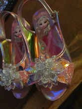 Zapatos de fiesta para niñas, sandalias de princesa de cuero, cristales brillantes, diamantes de imitación, nudo, Elsa, regalo de Navidad