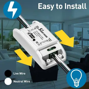 DIY WiFi Smart Light Switch Universal Breaker Timer Wireless Remote Control Works with Alexa Google Home Smart Home drop
DIY WiFi Smart Light Switch Universal Breaker Timer Wireless Remote Control Works with Alexa Google Home Smart Home drop
