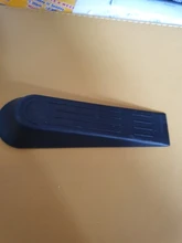 Topes de plástico con forma de cuña para puertas, amortiguadores de puerta antideslizantes negros para oficina, hogar, bebé, Tope de puerta de seguridad, 1/2 Uds.