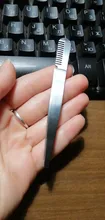 Pinzas para cejas, 1 Uds. Con cepillo para cejas, peine de acero inoxidable, pinzas de extensión de pestañas, párpados dobles, Clip para Pinzette