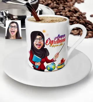 Personalized Veil Lady Teacher Caricature Of Turkish Coffee cup-1
Personalized Veil Lady Teacher Caricature Of Turkish Coffee cup-1