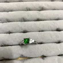Huitan-anillo de compromiso con Circonia cúbica verde para mujer, sortija, estilo minimalista, sencillo, diseño modesto, para chica