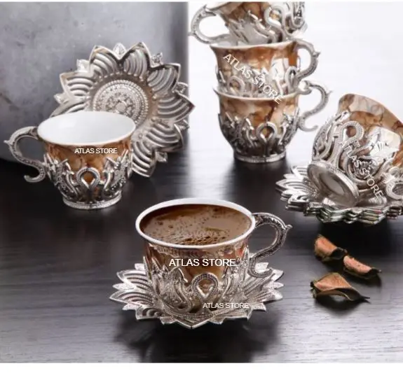 HIGH QUALITY COLOR TURKISH COFFEE 6 PERSONALİTY 18 PIECES SİLVER COLORED PORCELAIN CUP SET
HIGH QUALITY COLOR TURKISH COFFEE 6 PERSONALİTY 18 PIECES SİLVER COLORED PORCELAIN CUP SET