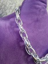 Gargantilla de cadena Punk para mujer, Collar de estilo Hip Hop, grande, grueso, de aluminio, dorado, cadena gruesa, joyería