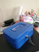 Caja fuerte de acero con cerradura de llave portátil, Mini caja de almacenamiento de dinero de seguridad, moneda oculta, joyería