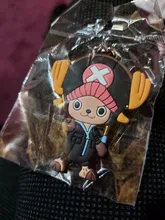 LLavero de una pieza para hombre y mujer, llavero de doble cara, colgante de PVC, accesorios de Anime, llavero bonito de dibujos animados, 2019