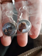 Pendientes de gota con foto personalizada, pendientes personalizados con foto de tu bebé, mamá, papá, abuelo, ser querido, regalo para miembros de la familia