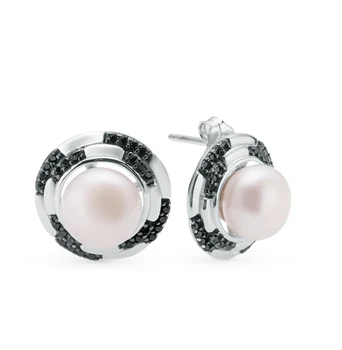 Silver earrings with cubic zirconia and pearls sunlight sample 925
Silver earrings with cubic zirconia and pearls sunlight sample 925