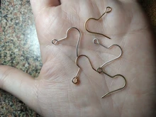 Ganchos de los pendientes, accesorios de aleación para fabricación de joyas, pendientes de gancho con forma de gota, 17x20mm, 100 Uds.