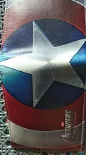Comics cartera capitán Tarjeta de América famosas bolsas Amine cartera con caricaturas de hombre de cuero Casual de carteras