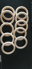 Anillo de madera con cuentas de dentición para niños, artesanías para hacer joyería en 10 tamaños, bricolaje, natural, 5/10/20/50 uds.