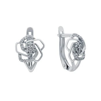 Silver earrings with cubic zirconia sunlight sample 925 test
Silver earrings with cubic zirconia sunlight sample 925 test