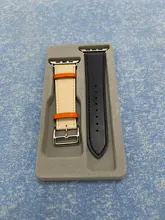 Correa de cuero de vaca 100% auténtico para Apple Watch 6 SE 5 4, correa de 42MM, 38MM, 44MM y 40MM para iWatch 6 5 4