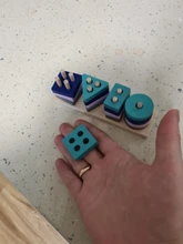 Juguete Montessori de madera para niños y niñas, bloques de construcción, Juguetes educativos de Aprendizaje Temprano forma de Color, compatible con juguetes rompecabezas para niños