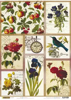 Rice paper for decoupage craft Premier, 28,2x38,4 cm. Flower Cards cp04204
Rice paper for decoupage craft Premier, 28,2x38,4 cm. Flower Cards cp04204
