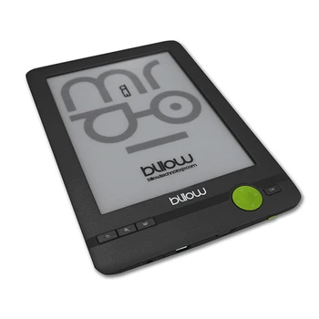 EBook Billow E03FLC E-Ink 6" Front light 800 x 600 1 x USB 2.0 Micro SD/Mini USB
EBook Billow E03FLC E-Ink 6" Front light 800 x 600 1 x USB 2.0 Micro SD/Mini USB