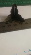 12X decorativo latón antiguo de oro joyas de plata caja de regalo de vino caja de madera en el pecho borde Protector de la esquina guardia 25mm + uñas