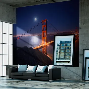 Wall mural-the Golden Gate Bridge night-350x270 cm 
Wall mural-the Golden Gate Bridge night-350x270 cm