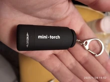 1 Mini llavero linterna de bolsillo USB recargable LED lámpara linterna de luz impermeable