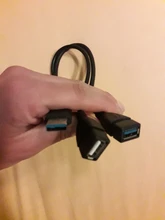 Onvian USB 3,0 Cable divisor USB 3,0 macho A Dual USB A hembra Jack Y Hub USB del cargador del divisor Y transferencia de datos Cable de extensión