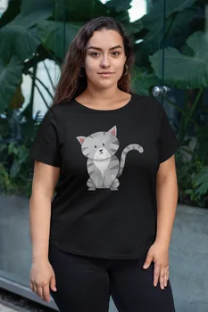 Angemiel Wear Cat Black Women Cotton Large Size T-Shirt
Angemiel Wear Cat Black Women Cotton Large Size T-Shirt