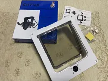 Puerta de seguridad para cachorros con cerradura de 4 vías, puerta con solapa para perro, gato, gatos y mascotas, accesorios para evitar que otros gatos entren