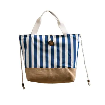 Mavi Çubuklu Plaj Çantası 
Mavi Çubuklu Plaj Çantası