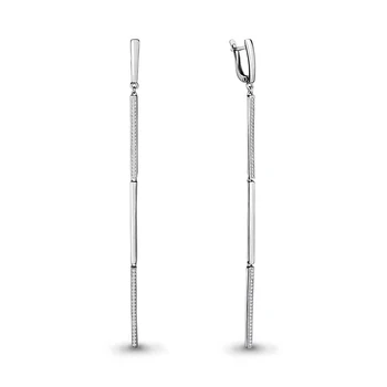 Earrings made of silver with cubic zirconia