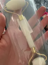 Rodillo de Jade blanco para masaje Facial, rodillo de Jade blanco para estiramiento Facial, herramientas de masaje Facial para mentón, cuello, cuidado de la piel