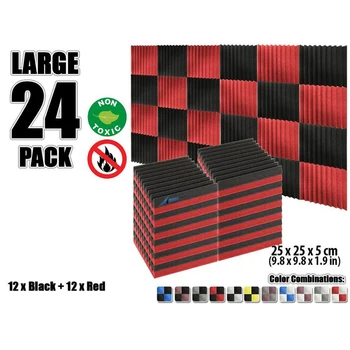 Arrowzoom 24 pcs 9.8" x 9.8" x 1.9" Color Combination Wedge Tile Studio Sound Absorbing Panel Acoustic Foam Treatment
Arrowzoom 24 pcs 9.8" x 9.8" x 1.9" Color Combination Wedge Tile Studio Sound Absorbing Panel Acoustic Foam Treatment