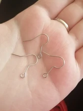Ganchos de los pendientes, accesorios de aleación para fabricación de joyas, pendientes de gancho con forma de gota, 17x20mm, 100 Uds.
