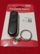 LLavero de seguridad Personal con colgante de bolso, dispositivo antirobo de 120dB con altavoces duales, alarma fuerte, ataque de pánico, a la moda
