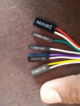 Cable de alimentación de placa base de PC Slim ATX, 68CM, encendido/apagado/reinicio con luz LED, interruptor de Reinicio de potencia de PC, botón pulsador