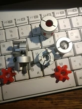 Acoplador de tres mandíbulas D20L25, eje flexible de aluminio D20 L25, conector de motor de acoplamiento BW, almohadilla de goma sólida 6/6,35/8/10 /mm