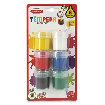Starplast Pack canisters Tempera 6 Colores + brush, water Base paint, 20ml, washable for parties, artists .... 6 Colores basic
Starplast Pack canisters Tempera 6 Colores + brush, water Base paint, 20ml, washable for parties, artists .... 6 Colores basic