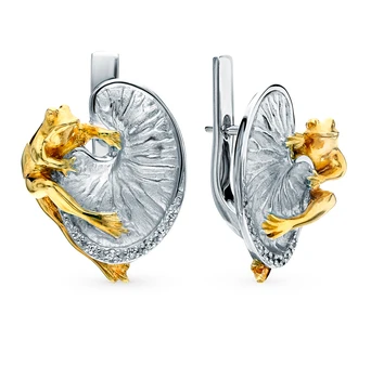 Silver earrings with cubic zirconia sunlight sample 925 
Silver earrings with cubic zirconia sunlight sample 925