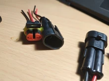 Plug-Set Cable Electrical-Wire-Connector Waterproof with 2-Pin-Way Sealed