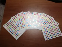 Pegatinas de papel de álbum de recortes, decoración de estrellas de cinco puntas, sello colorido, suministros de papelería para escuela y oficina, 10/880 Uds.