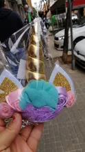Diadema de cuerno de unicornio para bebé, regalos de cumpleaños para niños, diademas para chicas, suministros de fiesta, accesorios de fotografía recién nacido