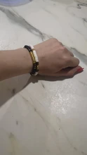 Pulsera de cuentas de disco de arcilla polimérica reciclable para mujer, brazalete minimalista hecho a mano, joyería