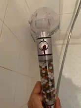Zloog-Cabezal de ducha de filtro de turmalina, ahorro de agua, 3 modos, ajustable, botón de encendido/apagado, ducha de alta presión