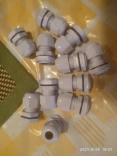 Cable impermeable glándula 10 Uds Cable de entrada IP68 PG7 PG9 PG11 PG13.5 PG16 blanco negro Nylon conector de plástico