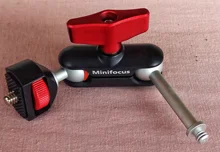 Tripod Magic Arm with Dual Ballhead Articulating 1/4'' Screw Universal Camera Video Monitor