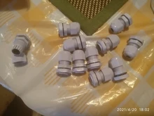 Cable impermeable glándula 10 Uds Cable de entrada IP68 PG7 PG9 PG11 PG13.5 PG16 blanco negro Nylon conector de plástico